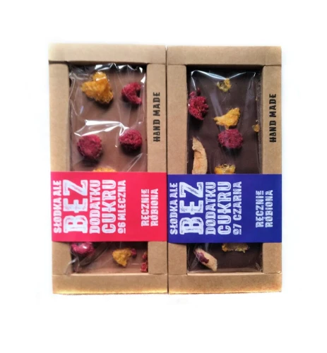 Chocolu chocolate 2 pieces 53g with freeze-dried fruit
