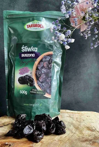 ŚLIWKI SUSZONE BEZ PESTEK 500 gr Targroch
