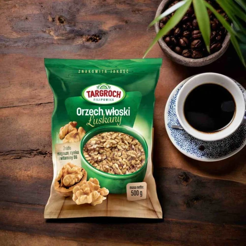 ORZECHY WŁOSKIE łuskane 500g Targroch