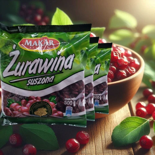 Dried cut cranberries 500g Makar