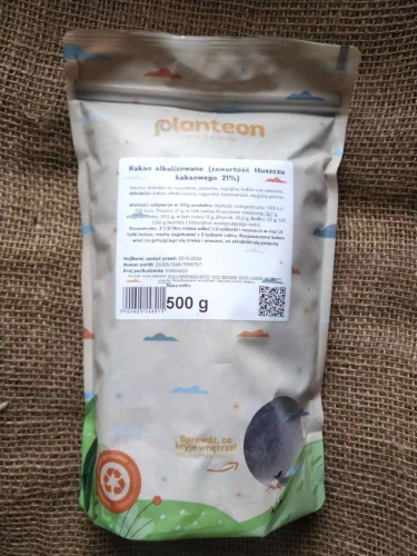 KAKAO ALKALIZOWANE  500G -  21% TŁUSZCZU Kakaowego 